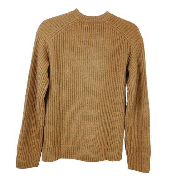 Everlane SZ XXS Oversized Crew In Luxe Merino Sweater - Deep Camel NWT $148 - Picture 4 of 5